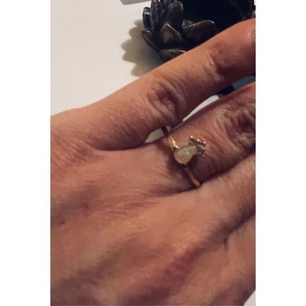 Pretty opal CROWN GOLD BOHO RING - Picture 2 of 5